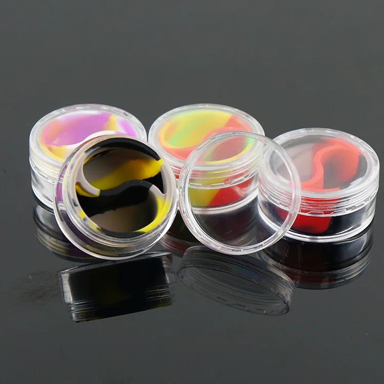 Silicone Container Jars Cover Dab Wax Container Outside Plastic Jar
