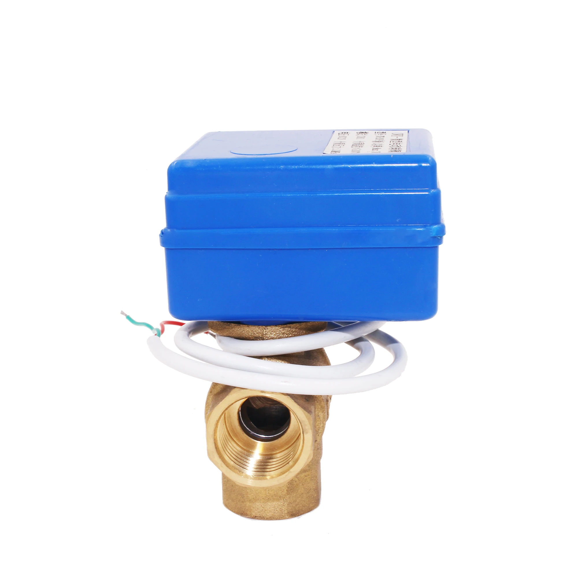 Cwx 20 P Mini Motorized Valve Kuningan Listrik Mini Motor Ball Valve 1/2 Inch Dn15 Air Valve