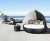 Poolside sunbed outdoor furniture sunbed rattan outdoor round sunbed