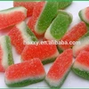 Sweets Watermelon Slices Shaped Soft Gummy Jelly Candy Coated With Sugar