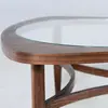 Customized Coffee Table Insert Tempered Glass Top Hand Crafted wooden Frame for factory price