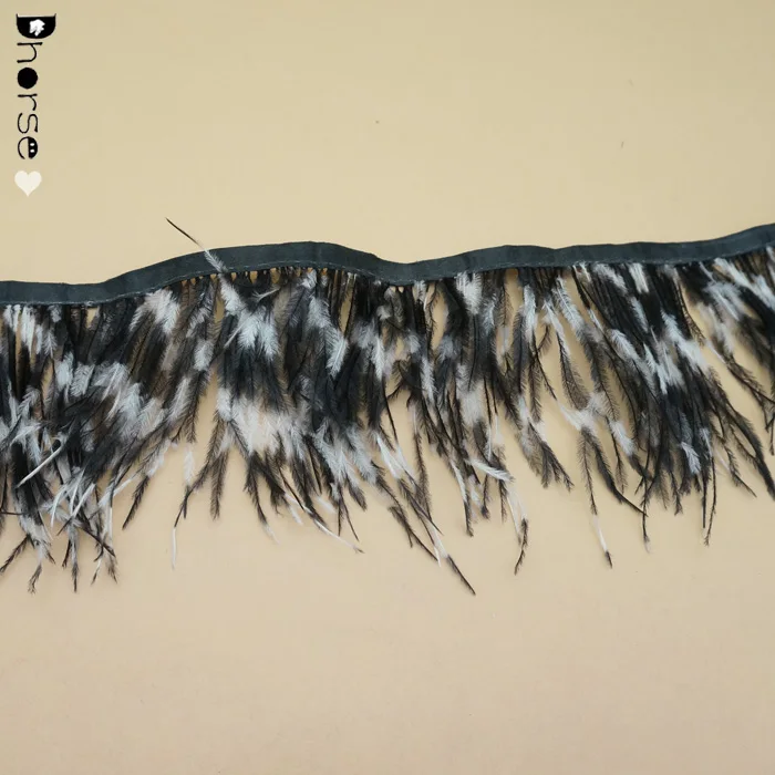 white ostrich feather trim