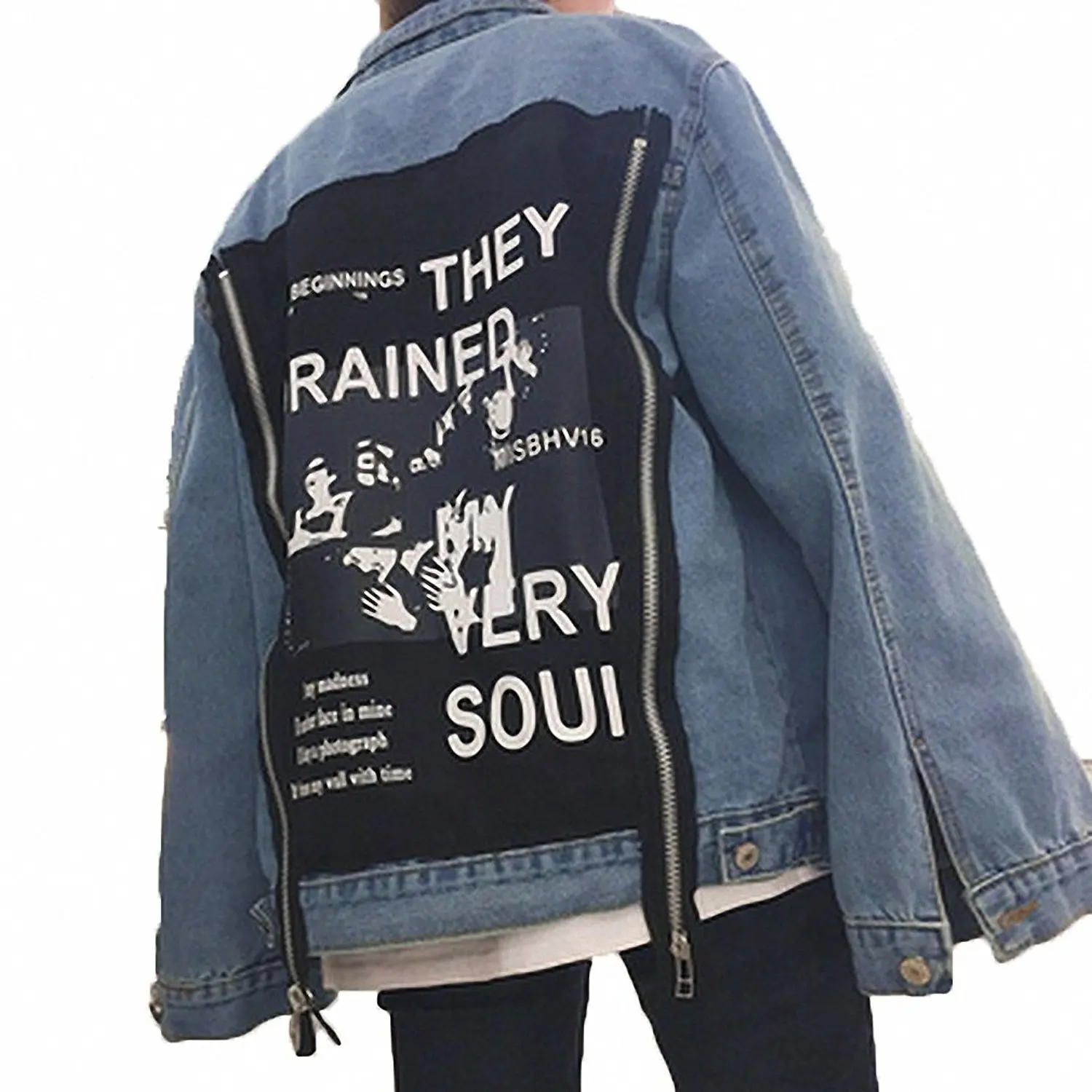 back patch jaket jeans