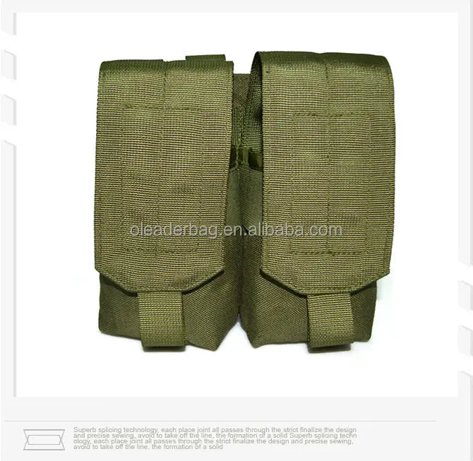 Olive EMDOM CQB AK-M4 Double Mag Pouch Molle System