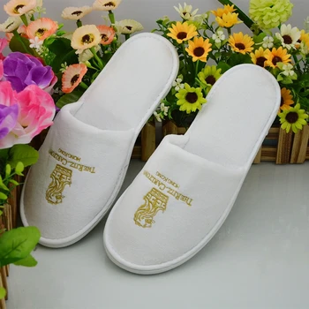 white spa slippers