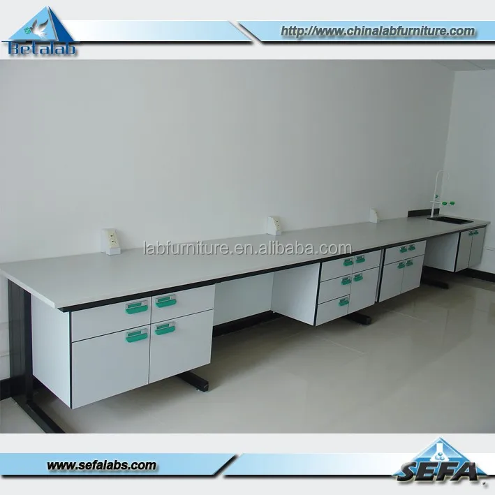 Molecular Biology Lab Equipment Wooden Wall Bench Without Reagent Rack