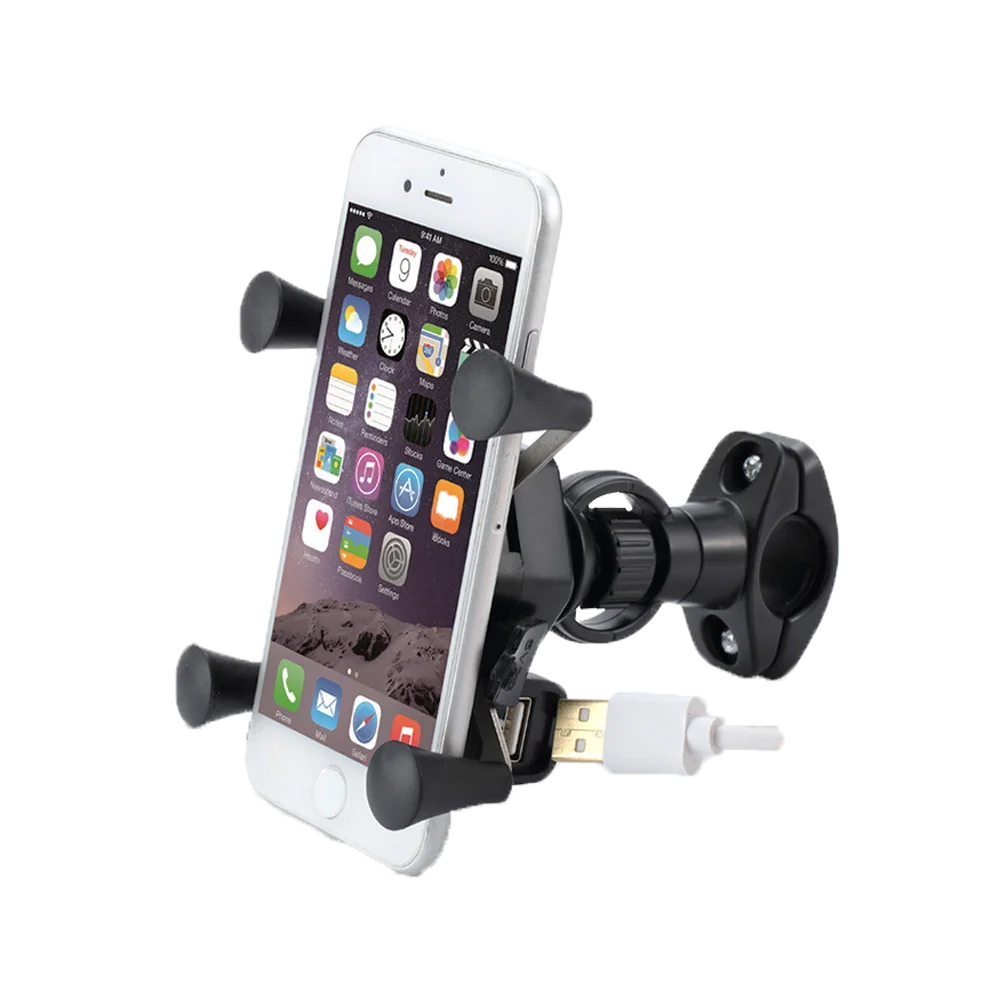 Aluminum X Grid Clamp Waterproof Motorcycle Mobile Phone Holder