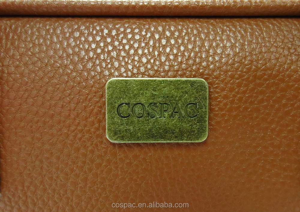 2020 portable 4 in 1 copper brown pebble pu cosmetic bag