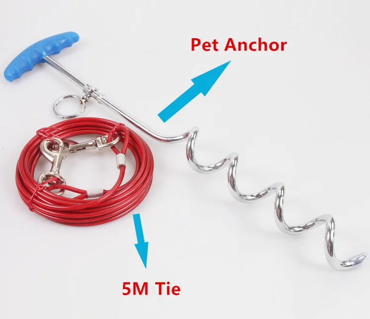 45cm Spiral Stake 10m Tie Out Cable Pet Dog Anchor For Large Medium