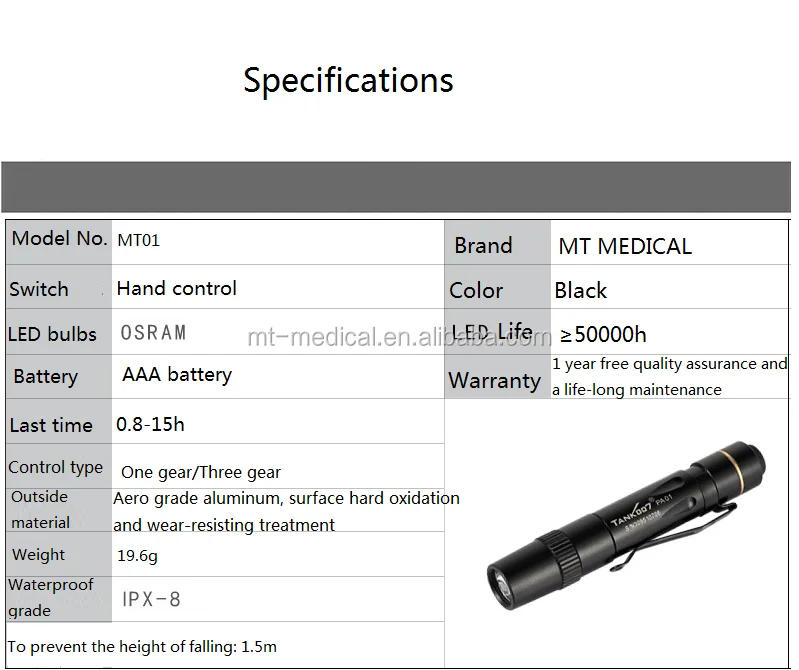 2018 new products LED pen light for hospital doctor use