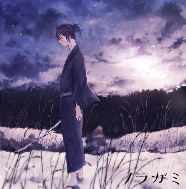 Universal Summer Matsuri Mens Noragami Yato Black Kimono Yukata Cosplay Costume/&