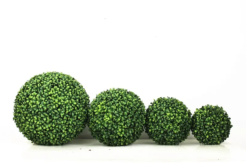 Cheap Indoor Outdoor Decorative Plastic Artificial Green Topiary Plant