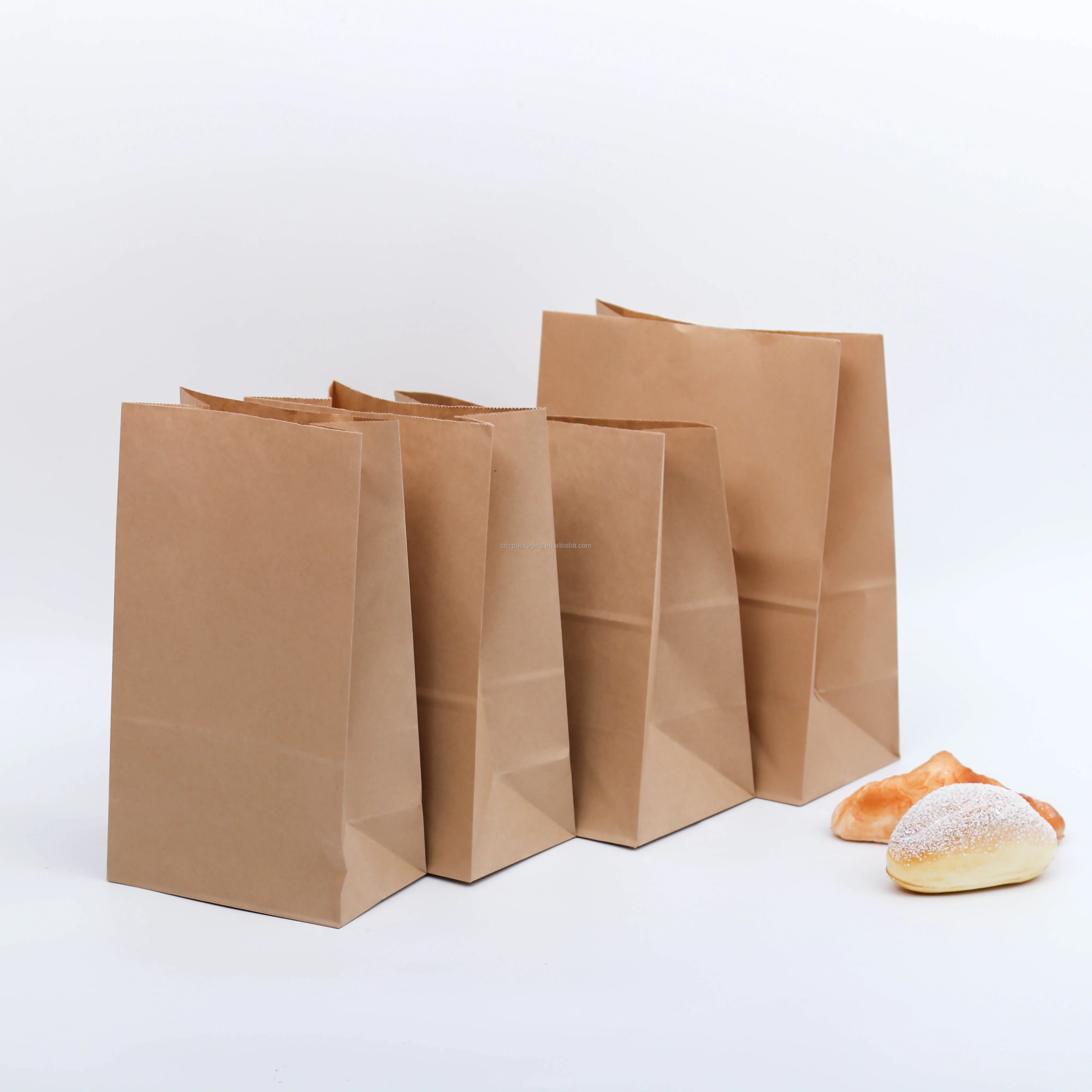 中国工厂供应高品质食品级新鲜纸面包袋手工纸面包袋