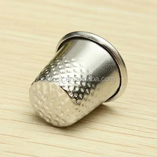 2Pcs Golden Metal Shield Slip Stop Finger Thimble Sewing Grip Protector Pin Needle For DIY Crafts Sewing 