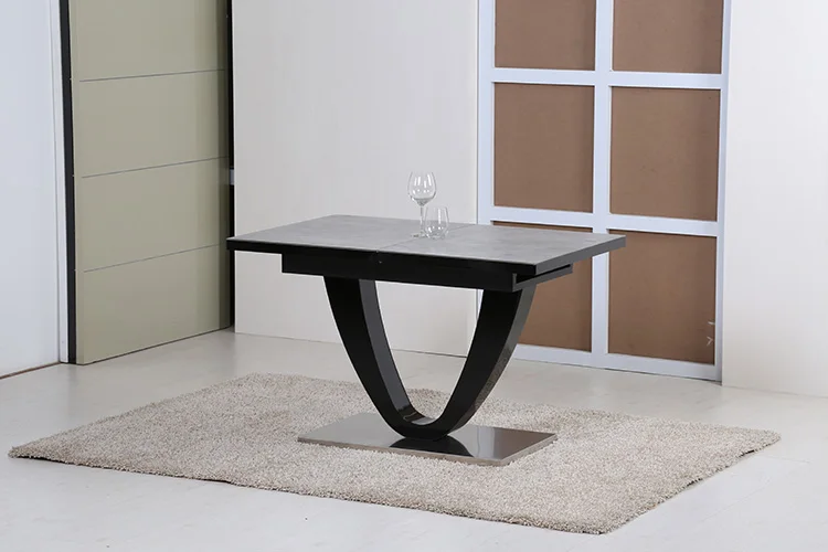 Tempered glass desktop metal base fashion modern adjustablift height lift multifunction coffee table dining table combination