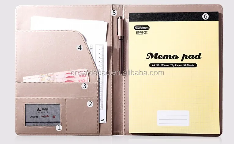 Good Quality Top Sell A4 File Folder With Note Pad/calculator - Buy A4