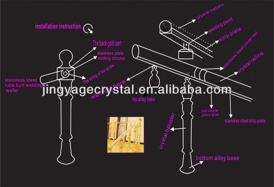 درابزينات حديثة حديثة مخصصة من Jingyage درابزينات من ...