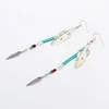Fashionable Bohemia Long Chain Shape Beads Tassels Alloy Earrings