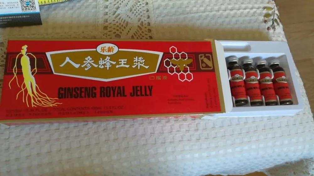 Ginseng Complex With Royal Jelly Oral Liquid in Vials 10ml Bee Pollen.