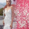 New arrived purple korean lace fabric sample lace available