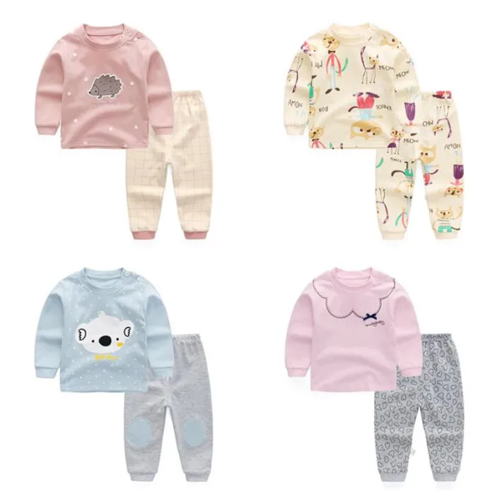 Wholesale Kids Baby Pajamas Sets Newborn Baby Clothes Cotton Children