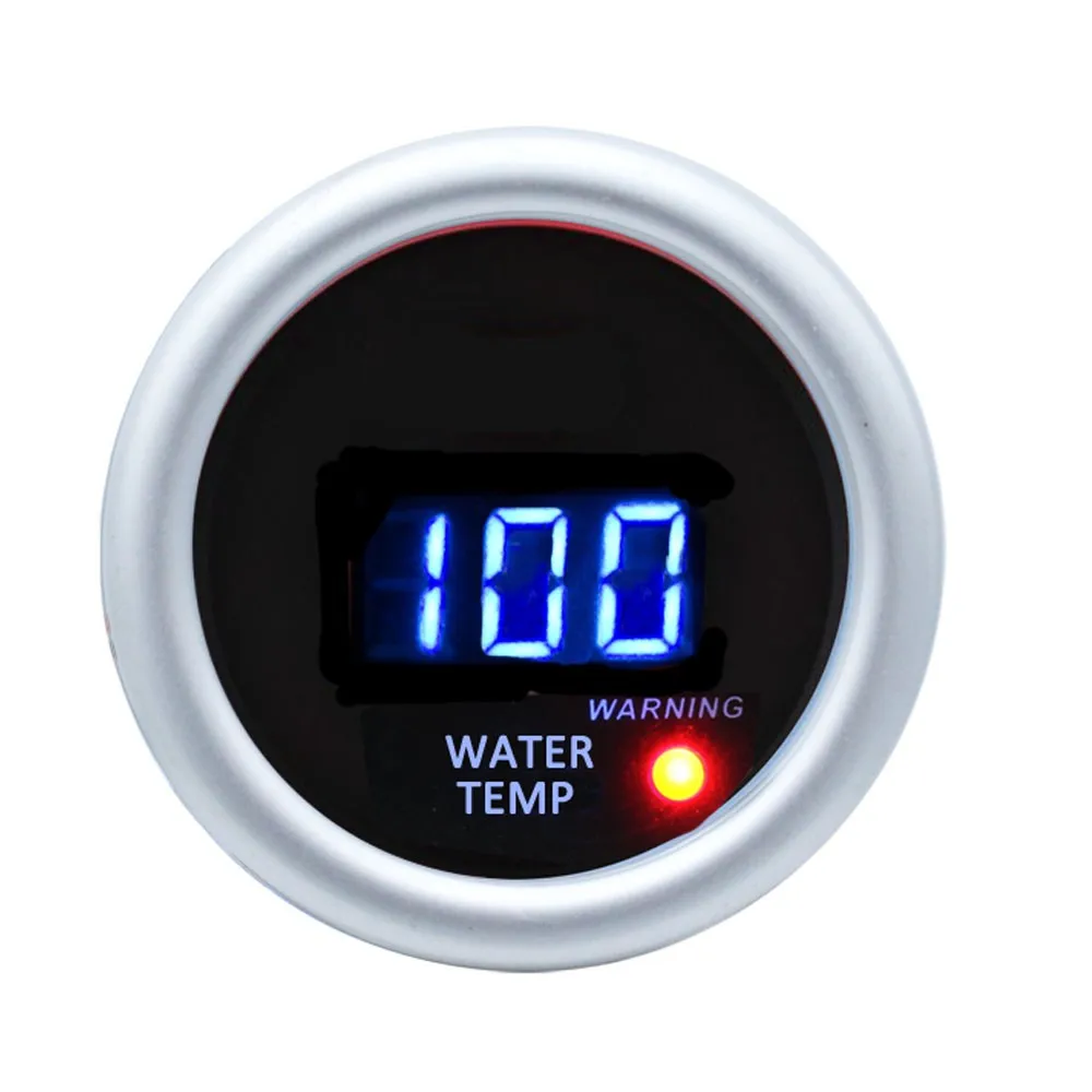 2" /52mm Blue/red Light Digital Universal Auto Gauge Meter Water Temp Gauge Water Temperature