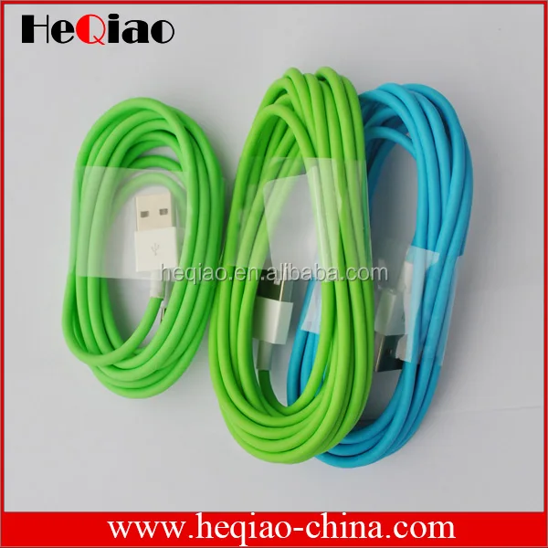 latest colorful usb charge cable to iphone5, 1m 2m 3m usb cable length