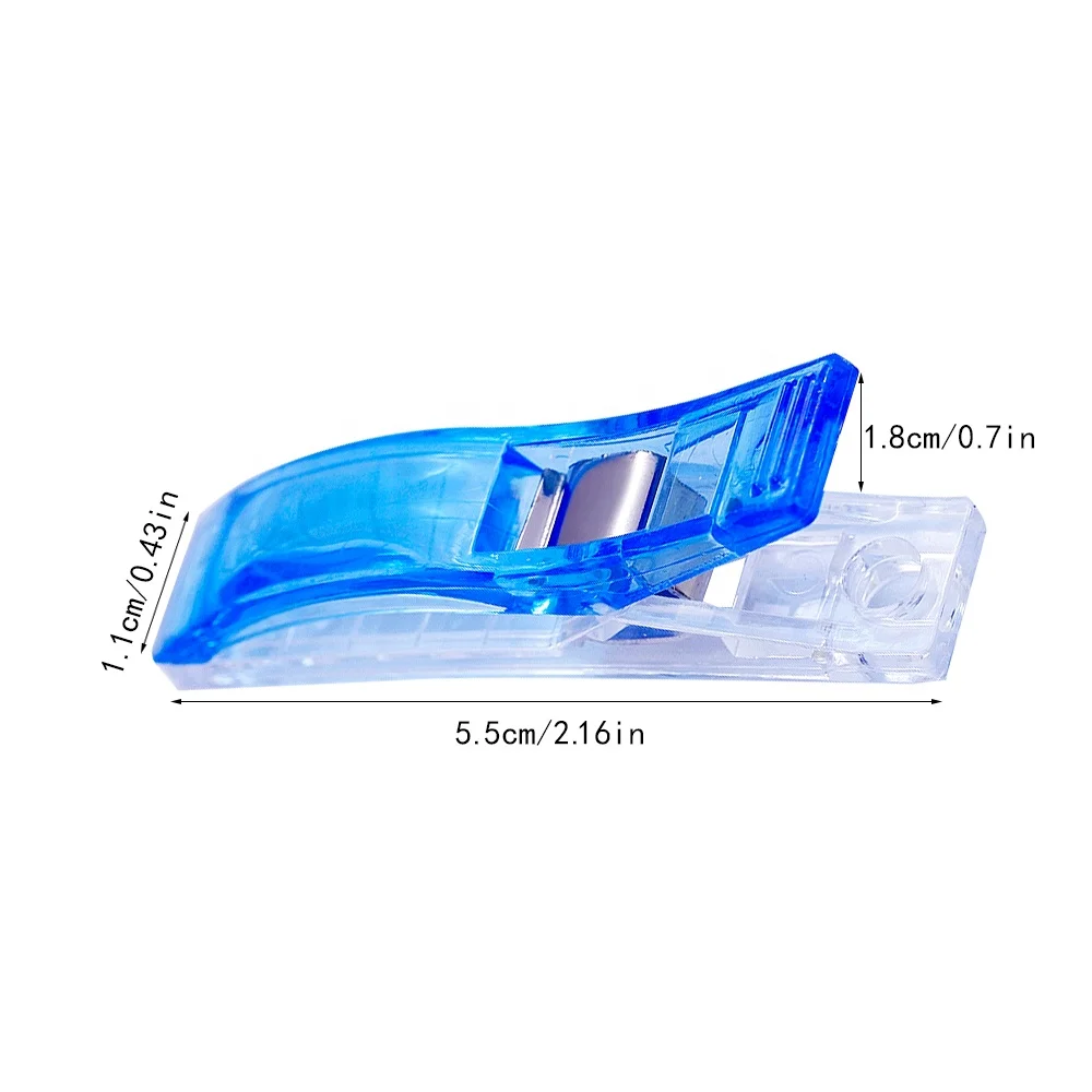 50 pcs/bag 批发彩色长口夹塑料织物剪辑缝纫拼布工艺品自由选择