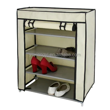 Factory Wholesale Fabric 4 Tier Dustproof Shoe Rack Organizer Home Cabinet With Zipper Buy Rak Sepatu Organizer Sepatu Kain Rak Organizer Rak Sepatu Organizer Dengan Kantong Product On Alibaba Com