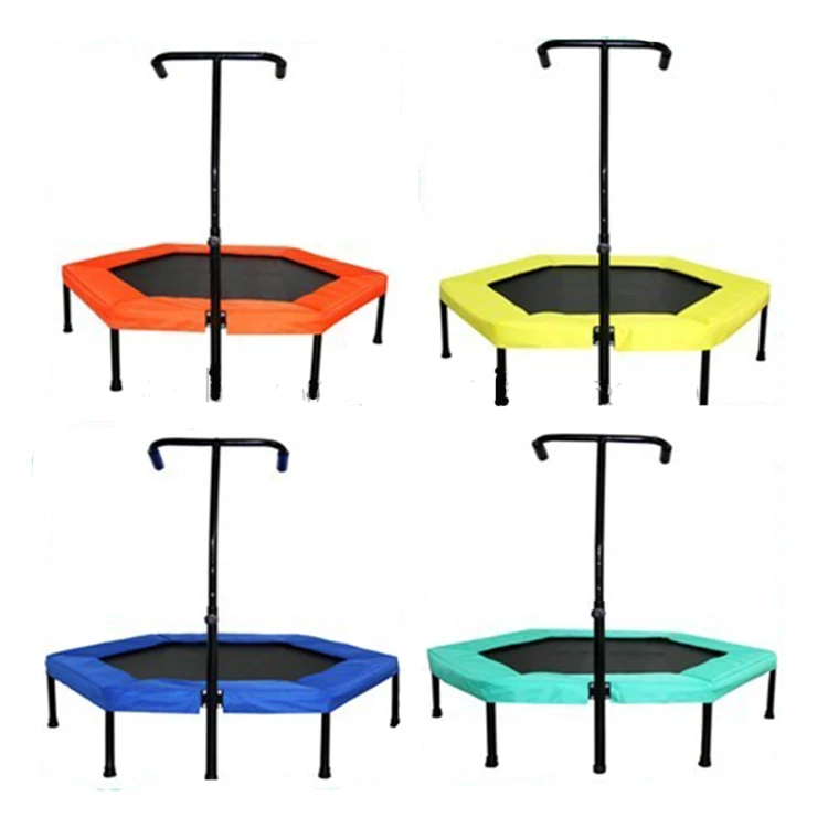 Home Gym Mini Trampoline 4folding Trampoline With Adjustable Handle