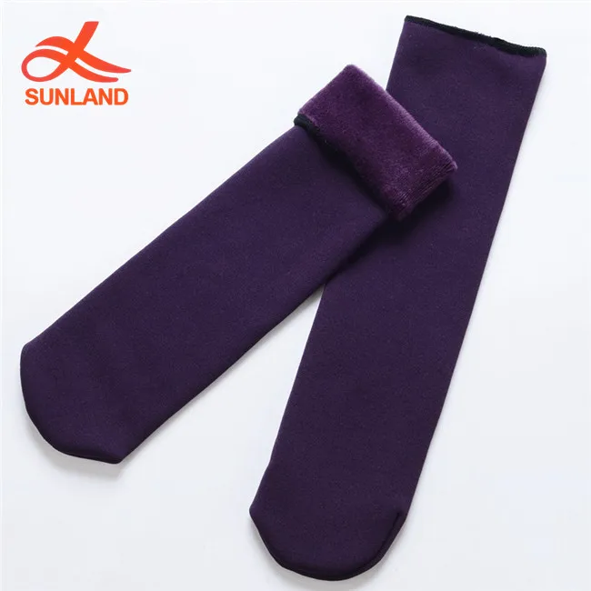 W8423 Winter Crew Thick Fleece Lined Trouser Women's Winter Warm Socks