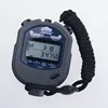 Manufacturer digital stopwatch with 30 lap memory 2 row display with thermometer water resistance structure JS-518