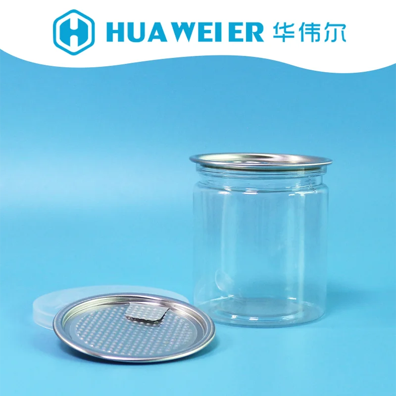 211 250ml Top Quality High Clear Pet Plastic Tuna Cans Empty With Easy
