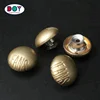 Custom Shape Engraved Name Logo Jeans Plated Gold Bronze Metal Shank Mushroom Buttons for Overcoat