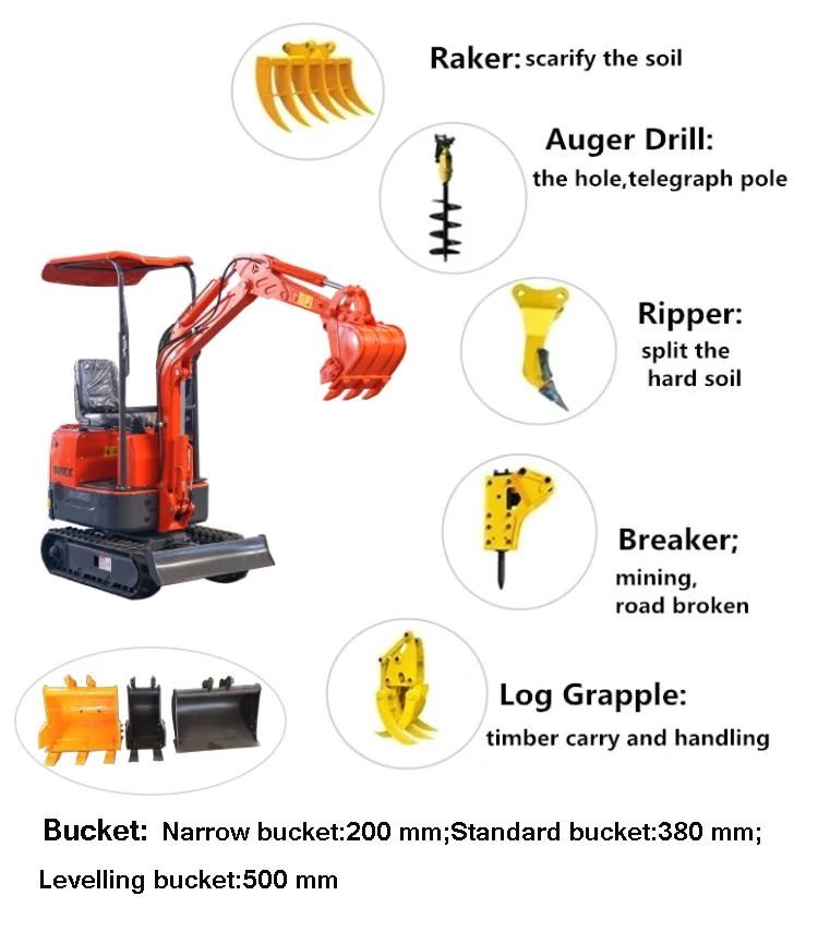 Xiniu Mini Excavator XN08 Rhinoceros Micro Excavator XN08 Trench Digger Mini Excavator 800Kg