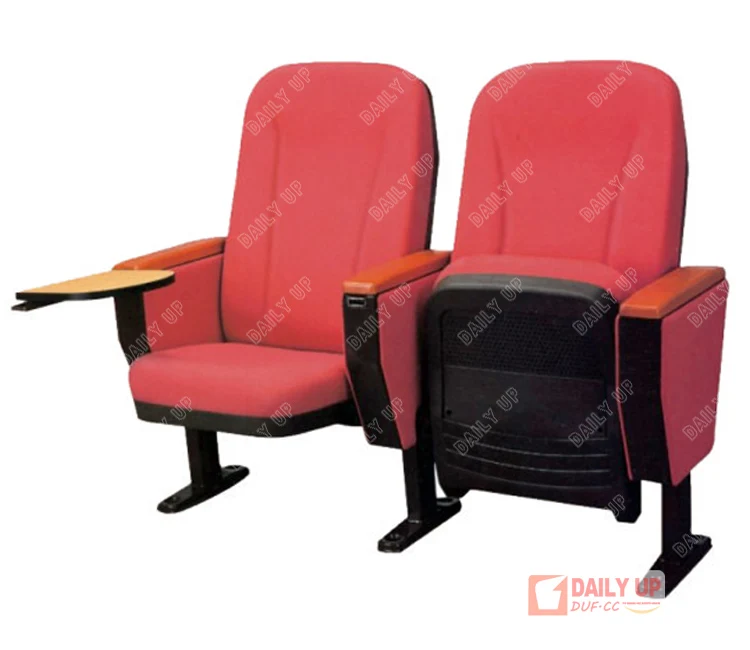 Multimedia Auditorium Chair And Desks Music Hall Chair with Wood Writing Pad Report Room Seats for University