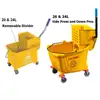 Janitor equipment yellow color house cleaning mop wringer mop bucket