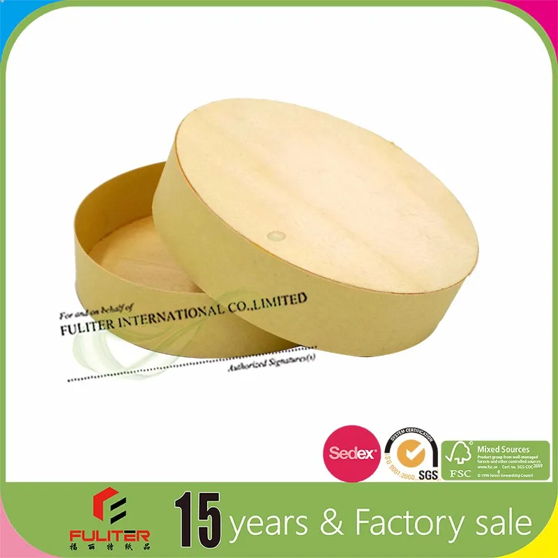 Wholesale Custom Logo Round Wood Cheese Box Wooden Cheese Boxes For