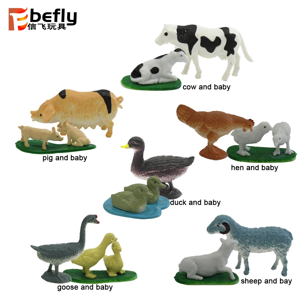 miniature plastic farm animals