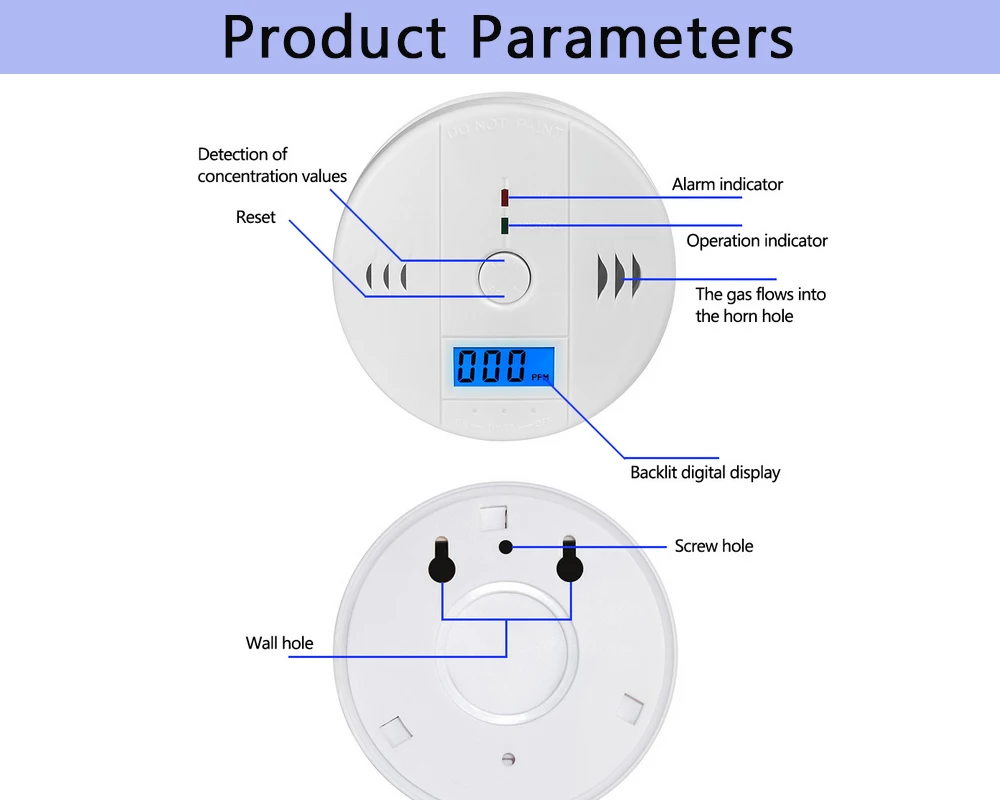 Hot Sale Carbon Monoxide Co Detector Alarm With En50291 Battery ...