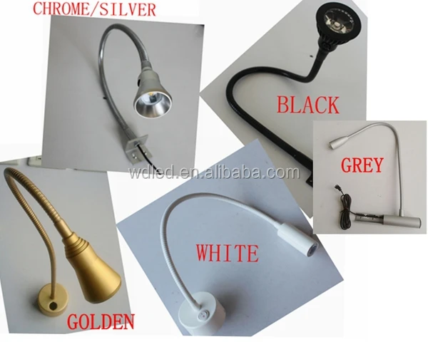 12V 3W LED GOOSENECK WALL READING LIGHT