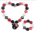 Beautiful Girl Baby Match Dress Kids Jewelry Mic key Charm Pendant Chokers Necklace Chunky Bead Bracelet