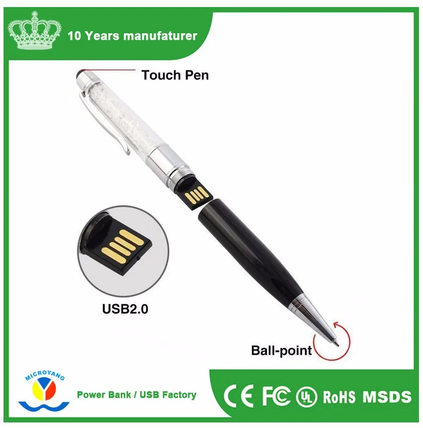 multifunction custom logo printing pen usb flash drive with stylus pen - ANKUX.COM