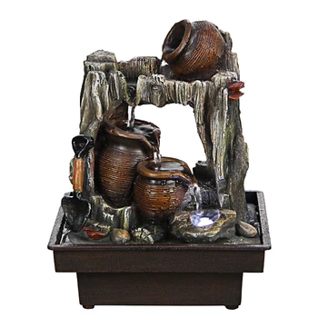Resin Indoor Small Tabletop Water Fountain For Interior Decoration