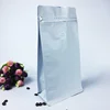 Resealable Ziplock Mylar Doypack Custom Printed Matte Black Plastic Coffee Bag Packaging With Valve