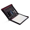 hot selling PU usb portfolio zipped with legal pad and large zipper compartment