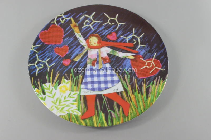 Custiom-made 10 inch melamine dinner plate garil print