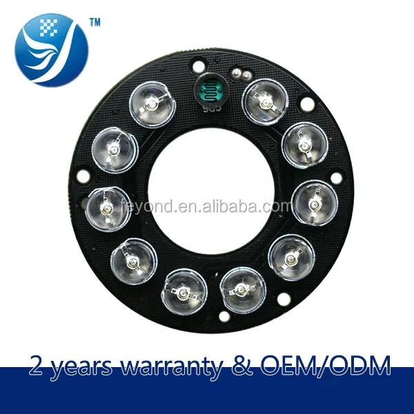 Alibaba China covert camcorder accessories 10-led infrared lamp light for dome camera spy pcb