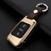 New Metal Key Cover fit for VW 2017 Passat MAGOTAN smart 3 Buttons Smart Key Fob Gold Color