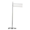 Freestanding Stainless Steel Bathroom Towel/Kitchen Towel Rack Stand with 3 Swivel Arms, Good Accessory for Bathroom and Kitchen